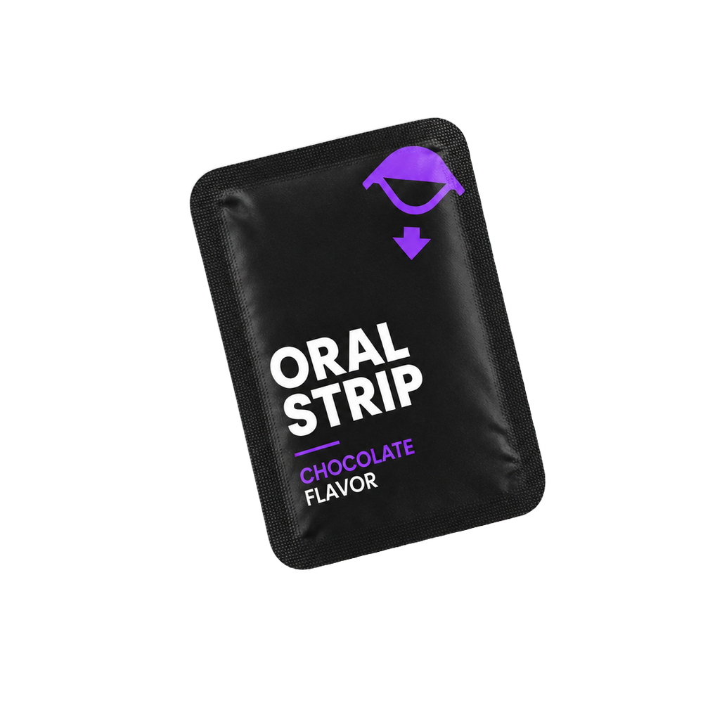 MODO IQ oral strip sachet, chocolate flavor