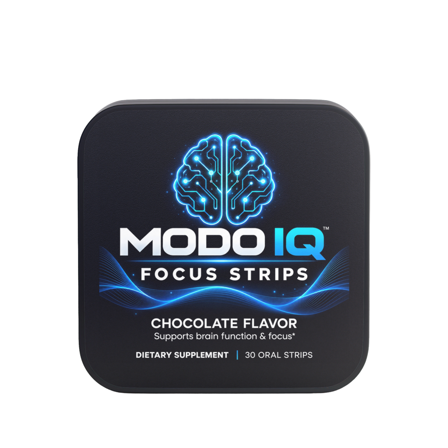 MODO IQ Focus Strips tin, chocolate flavor